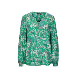 GOLDNER Florale Viskosebluse grün 20