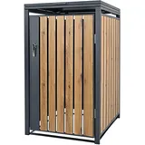 ML-Design Mülltonnenbox 1Er für 1 Tonne 240L 68x80x116,3cm Anthrazit-Eichenoptik