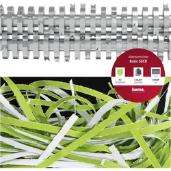 Hama Basic S8CD Aktenvernichter Streifenschnitt 6 mm 11 l Blattanzahl (max.): 9 Sicherheitsstufe 1 V