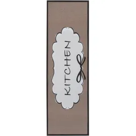 HANSE HOME Küchenläufer Kitchen Cloud, rechteckig, Höhe: 3 mm, Läufer, Rutschfest, Küchenteppich, Küche, Teppich, Pflegeleicht braun|schwarz