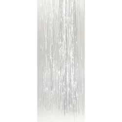 Lametta 24x100cm Weihnachtsbaum Christbaumschmuck Weihnachtsgirlande Karneval Fasching Disco & Party Glitzer Deko Silvesterdeko klar transparent