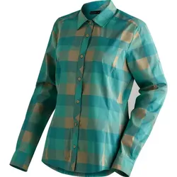 Maier Sports Kendra Long Sleeve Women turquoise check (M20282) 34