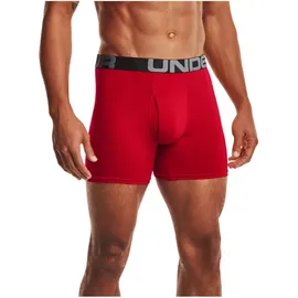 Under Armour Charged Cotton 6in 3 Pack Herren ROT|grau S