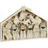 OEM House Of Seasons Weihnachtskrippe Holz 22 X 30 X 3,5 Braun Weihnachtskrippe