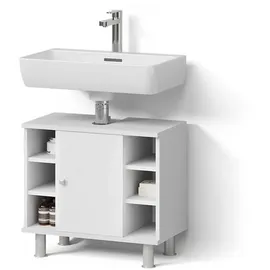 livinity Waschbeckenunterschrank Fucino 60 x 54 cm Weiß