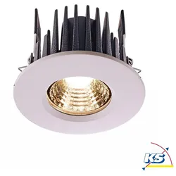 KapegoLED LED Deckeneinbauleuchte COB 68 IP65 rund, stromkonstant, 350mA, 8W, 4200K, weiß D-565110