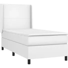 vidaXL Boxspringbett 90 x 200 cm Weiß