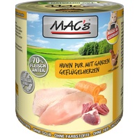 MAC's Huhn pur mit ganzen Geflügelherzen Nassfutter