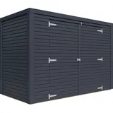 BERTILO Holz Fahrradgarage/Geräteschrank - 18 mm anthrazit