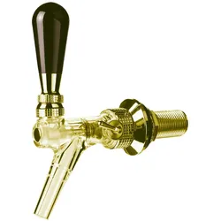 Kompensatorschankhahn Modell Speedy X transparent, goldfarbig
