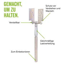GAH Alberts Alberts U-Pfostenträger 71-161 mm/110/250/70 mm Verzinkt