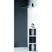 GESSI Minimali, Multifunktions-Duschsystem 350x350 Strahlart Regen/Schwall/Nebel inklusive Befestigung Wandmontage,