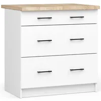 Akord Unterschrank OLIWIA 80 x 46 x 85 cm Weiß