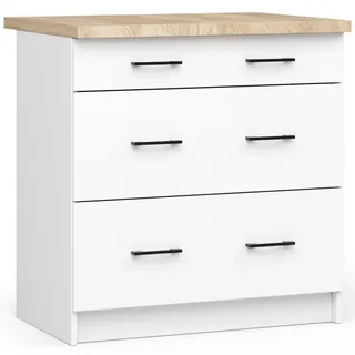 Akord Unterschrank OLIWIA 80 x 46 x 85 cm Weiß
