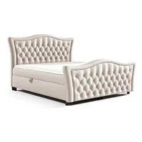 Fun Möbel Boxspringbett Schlafzimmerbett TURHAN 120x200cm Stoff Elisa Velvet