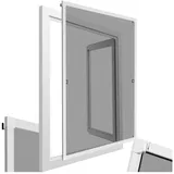 tectake Insektenschutz-Fensterrahmen Fliegengitter mit Aluminiumrahmen, für Fenster weiß 80,00 cm x 100,00 cm