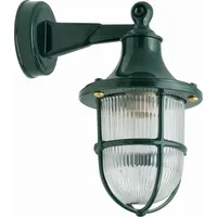 Licht-Erlebnisse Außenlampe Wand Echt-Messing Glas H: 27 cm IP64