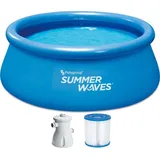 Summer Waves Quick-Up Pool Set inkl. Filterpumpe Ø 244 x 76 cm Blau