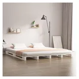 vidaXL Palettenbett 180 x 200 cm Weiß