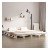 vidaXL Palettenbett 180 x 200 cm Weiß