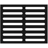 Kaminrost/Ascherost Eckig 243 x 172 x 10 mm passend für Drooff ** Kaminöfen inkl. Modellübersicht - Ascherost Kamin aus massivem Stahl - Feuerrost feuerfest & hitzebeständig