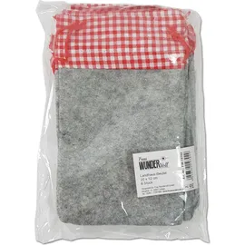 Frau WUNDERVoll® Frau WunderVoll Adventskalender 12 Filz-Säckchen rot/grau 20 x 12 cm