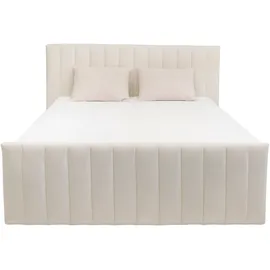 INOSIGN Boxspringbett INOSIGN "Effy inkl. Bettkasten und Topper, erhältlich in der Breite 180x200cm", beige (cream), B:203cm L:217cm, Holz teilmassiv, Holzwerkstoff, Spanplatte, Komplettbetten, Boxspringbett, wahlweise in H3 oder H4 wählbar