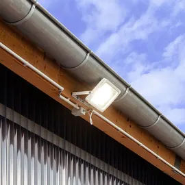 dotlux Außenstrahler Glas 50 W mit Bewegungsmelder schwarz