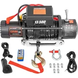 VEVOR 27 m Kabel Elektrische Seilwinde, 13500 lb(6123,5 kg) elektrische Winde Elektrische Motorwinde,12V elektrische Seilwinde