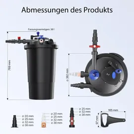 Wiltec CPF-15000 Druckteichfilter UVC