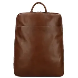 Castelijn & Beerens Specials Business-Rucksack RFID Schutz Leder 40 cm Laptopfach light brown