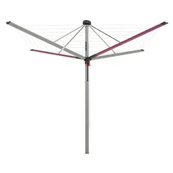 BERLINLODGE Wäschespinne Vento 8 Leinenreihen Alu Sommerflieder Hx⌀ 205x290cm Wäscheständer Wäscheleine Wäschetrockner