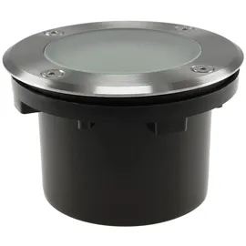 ChiliTec Bodeneinbaustrahler Aluminium rund Ø 12 cm, IP65, Leergehäuse GX53