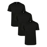 URBAN CLASSICS Basic Tee 3-Pack T-Shirt Schwarz Black 01168, XXXXX-Large (Herstellergröße: 5XL