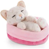 NICI Sleeping Pets Kätzchen mit Leopardenmuster im Körbchen 12cm 47892