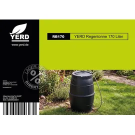 Yerd Regenfass 170 l Schwarz