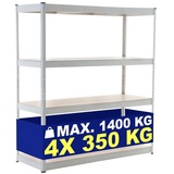 CLP Lagerregal 160x60x180 cm weiß