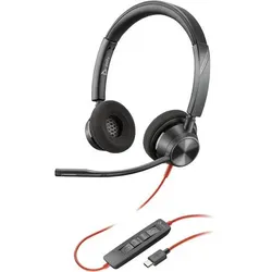 Poly Blackwire 3320 Stereo USB-C Headset On-Ear-Headset, incl. USB-C/A-Adapter