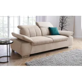 DOMO collection Couch Kunstleder 3-Sitzer Beige