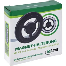 InLine Magnet-Halterung MagSafe-kompatibel 1/4 Zoll Aluminium schwarz