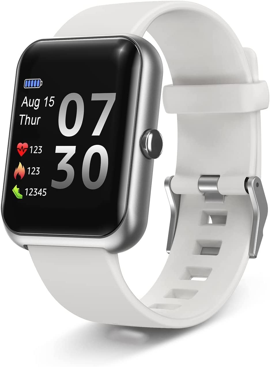 LEBEXY Smartwatch für Damen Herren | Schrittzähler Fitness Armband Tracker | Fitnessuhr mit Herzfrequenzmessung/Schrittzähler/Schlafmonitor | Sportuhr Smart Watch, 1.3 Zoll (Nau Grau)