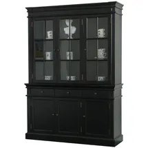 VCM ebuy24 Buffet, Schwarz, Holzwerkstoff, 142x200x45 cm, Küchen, Küchenmöbel, Buffetschränke
