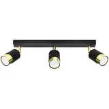 Sollux SL.1071 Deckenleuchte NERO 3 schwarz/gold