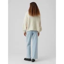 Vero Moda Strickjacke VERO MODA "VMMAYBE LS OPEN CARDIGAN GA REP", Damen, Gr. S, birch, Strick, Obermaterial: 100% Polyester, unifarben, loose fit hüftbedeckend, ohne Ausschnitt, Rippbündchen, Strickjacken Strickjacke