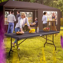 CASARIA Klapptisch 180 x 75 x 73 cm schwarz