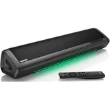 Saiyin Soundbar für TV, Soundbar mit Bluetooth, optisch, AUX-Eingänge, 43,2 cm (17 Zoll), kleine TV-Soundbar-Lautsprecher mit visueller Lautstärkeregelung (43,2 cm, schwarz, DS6305)