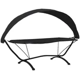 vidaXL Gartenliege 200 x 150 x 150 cm Schwarz