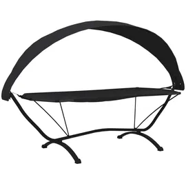 vidaXL Gartenliege 200 x 150 x 150 cm Schwarz
