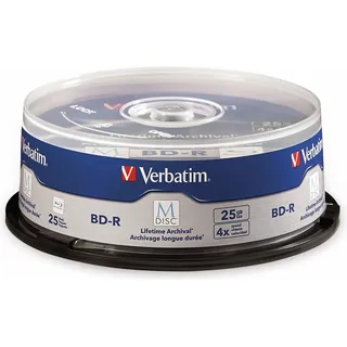 Verbatim M-DISC BD-R 25GB/1-4x Cakebox