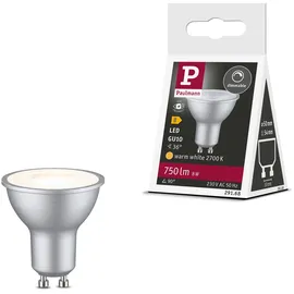 Paulmann 29168 LED Reflektor GU10 750lm 8W 2700K dimmbar Chrom matt